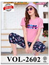 Capri Vol AT2602 Summer Special Shinker Hosiery Cotton Night Suit Wholesale Shop In Surat
